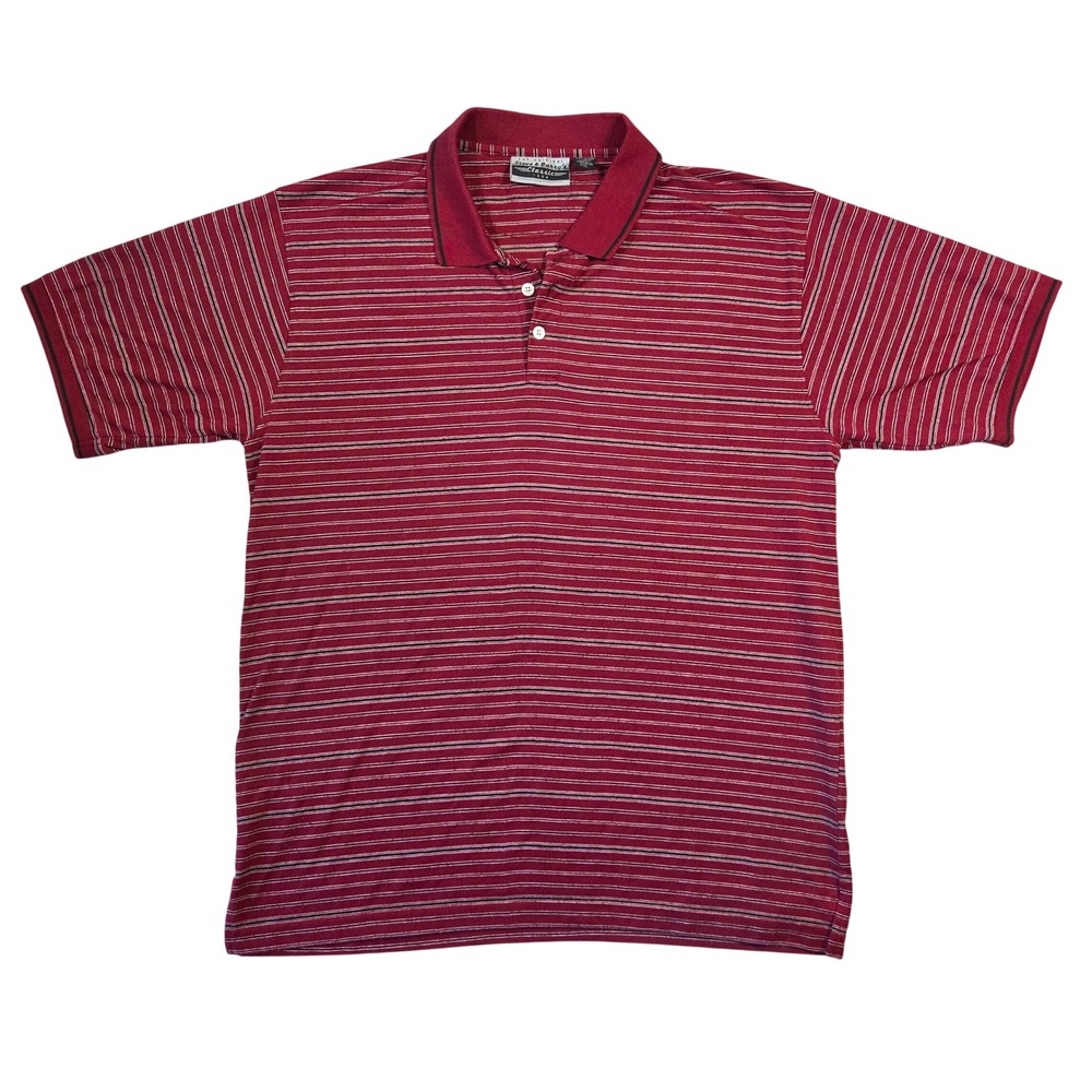 Steve & Barrys Classic Mens XXL Striped Short Sleeve Y2k Polo Shirt 2000s Skater